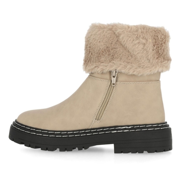 Mexx Beige Winter Boots with Faux Fur Cuff - Picture 3 of 8